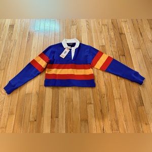 NWT! Rowing Blazers crop Rugby women's heavy material.